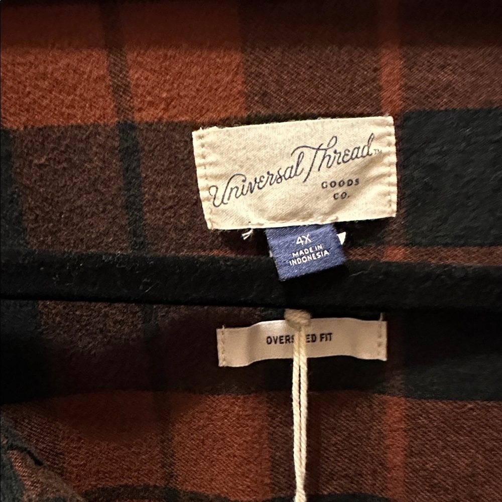 Women’s Universal Threads Oversized Flannel Sz 4X NWT - Picture 3 of 4